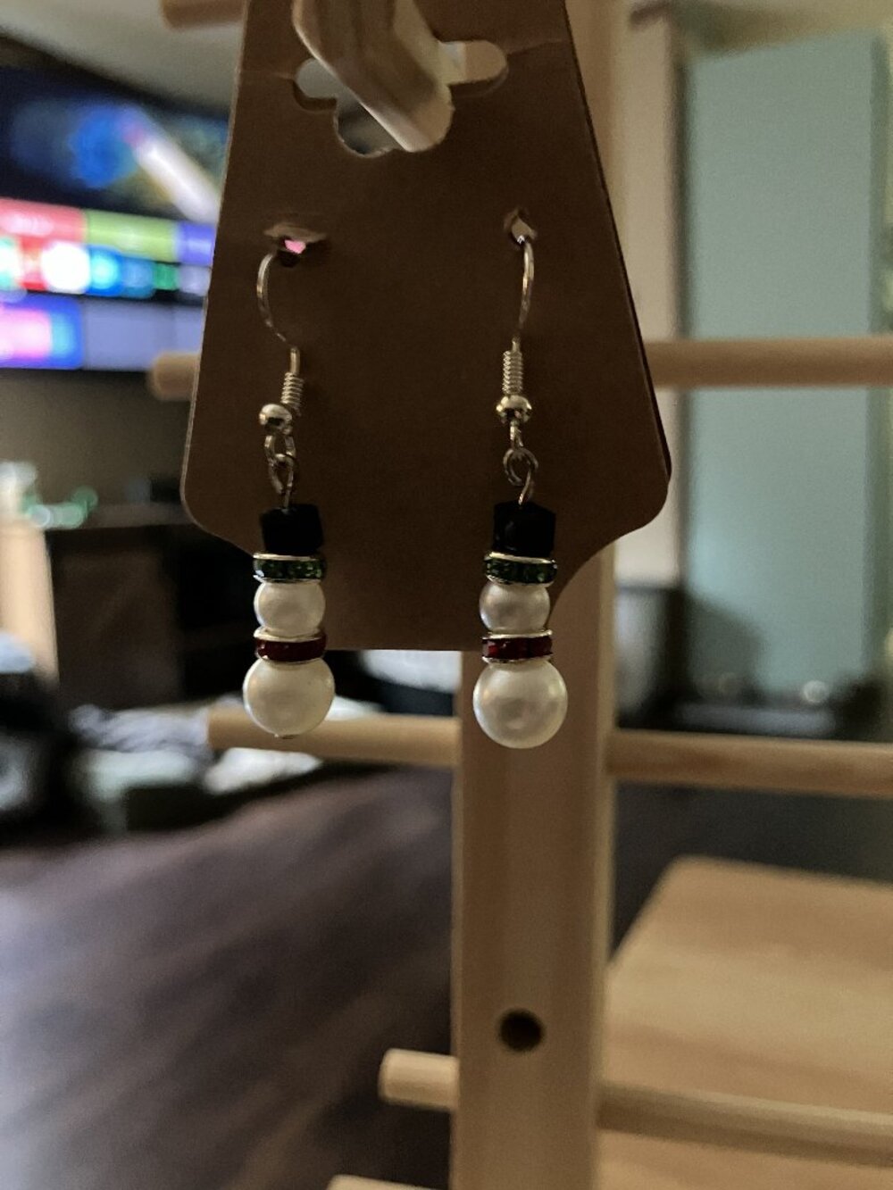 Handcrafted Snowman Earrings